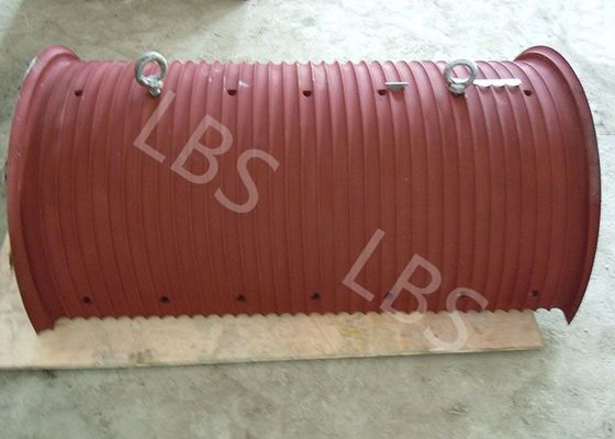 Half Split LEBUS Sleeves Wrapped Winch Drum Material Polymer Nylon Or Steel