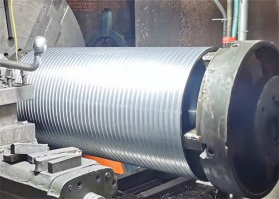 Carbon Steel Q335b Grooved Cable Drum Pair Of Lebus Sleeves