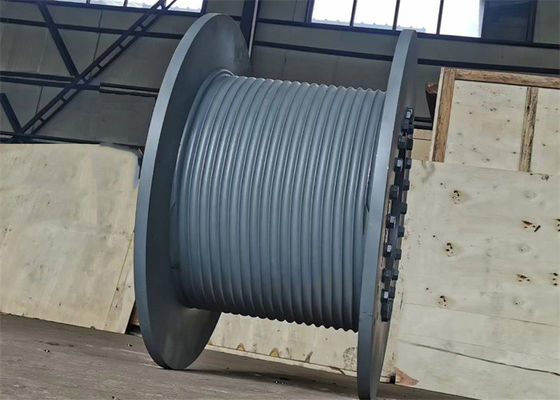 Q355B Material Lebus Grooved Cable Drum For 15Ton Hydraulic Pulling Winch