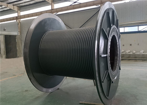 Q355B Material Lebus Grooved Cable Drum For 15Ton Hydraulic Pulling Winch
