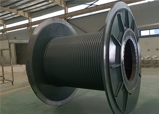 Q355B Material Lebus Grooved Cable Drum For 15Ton Hydraulic Pulling Winch