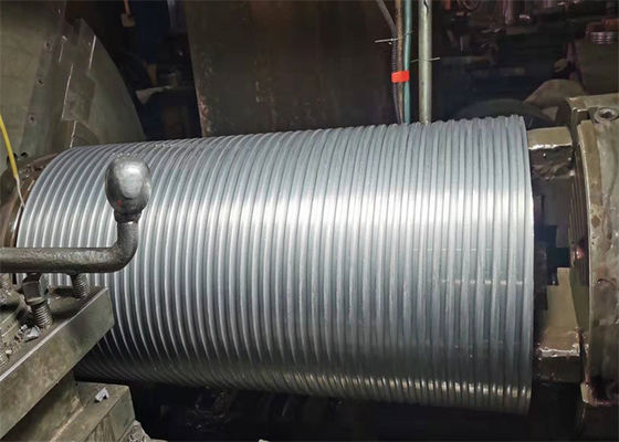 Carbon Steel Q335b Grooved Cable Drum Pair Of Lebus Sleeves